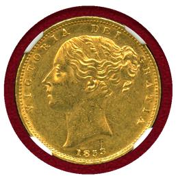 イギリス 1853年 ソブリン 金貨 ヴィクトリア ヤングヘッド NGC MS60