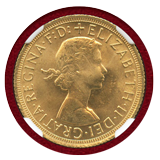 【SOLD】イギリス 1968年 ソブリン 金貨 エリザベス2世 NGC MS65