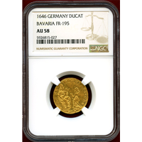 【SOLD】ドイツ バイエルン 1646年 ダカット金貨 マクシミリアン1世 NGC AU58