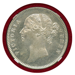 英領インド 1840(C&B) ルピー 銀貨 ヴィクトリア NGC MS64