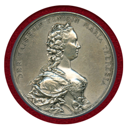 【SOLD】オーストリア 1888年 マリア・テレジア記念碑建立記念銀メダル UNC