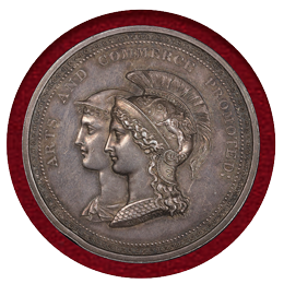 イギリス 1833年 アート・ソサエティ 銀メダル W.WYON PCGS AU55