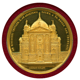 【SOLD】イタリア 1870年 トリノ サンタマリア大聖堂　銅メダル PCGS SP63