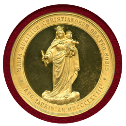 【SOLD】イタリア 1870年 トリノ サンタマリア大聖堂　銅メダル PCGS SP63