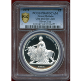 【SOLD】イギリス 2019年 5ポンド 銀貨 ウナとライオン PCGS PR69DCAM