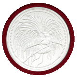 パプアニューギニア 2020年 50キナ 銀貨 極楽鳥 PCGS PR70Matte FDI