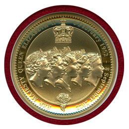 ニウエ 2022年 $1 ギルト貨 エリザベス2世追悼 NGC PF70UC FR