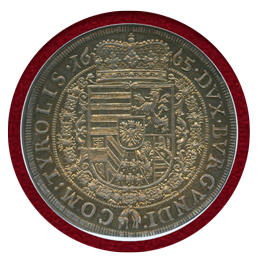 神聖ローマ帝国 オーストリア 1665年 ターラー 銀貨 ジークムント大公 MS64