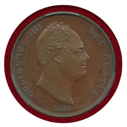 イギリス 1831年 ペニー 銅貨 ウィリアム4世 PCGS PR65