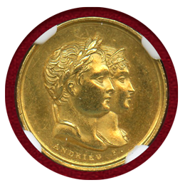 フランス 1811-Dated 金メダル ナポレオン2世 誕生記念 NGC MS62