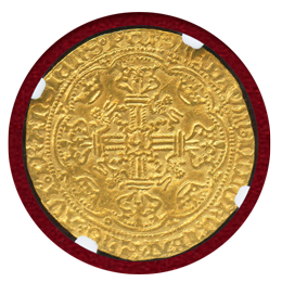 イギリス (1422-30) ノーブル金貨 ヘンリー6世 NGC MS62