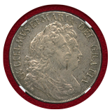 イングランド 1693年 1/2クラウン銀貨 ウィリアム&メアリー NGC AU55