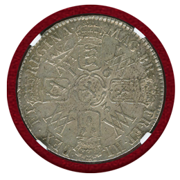 イングランド 1693年 1/2クラウン銀貨 ウィリアム&メアリー NGC AU55