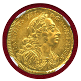ドイツ 1743年 ダカット 金貨 アウグスブルク カルロス7世 NGC MS62