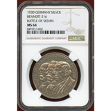 ドイツ ワイマール 1930年 銀メダル セダンの戦い60周年 NGC MS64