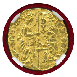 ヒオス (1421-36) ダカット金貨 フィリッポ マリア ヴィスコンティ MS62