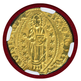 ヒオス (1421-36) ダカット金貨 フィリッポ マリア ヴィスコンティ MS62