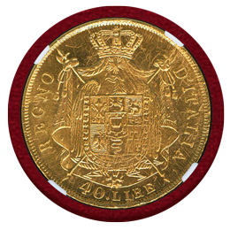 イタリア ナポレオン王国 1814M 40リレ 金貨 ナポレオン NGC MS64