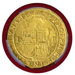 イギリス 1605-06年 ユナイト 金貨 ジェームズ1世 PCGS AU58