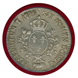 フランス 1785Pau エキュ銀貨 ルイ16世 PCGS AU55