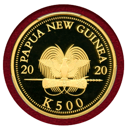 【SOLD】パプアニューギニア 2020年 500キナ 金貨 極楽鳥 PCGS PR70DCAM