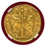 イタリア ヴェネチア 1789-97年 ゼッキーノ金貨 ルドヴィーコ・マニン NGC MS65