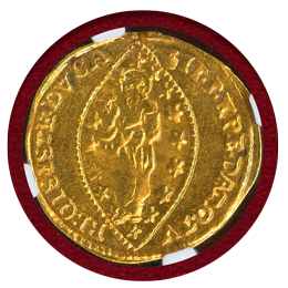 イタリア ヴェネチア 1789-97年 ゼッキーノ金貨 ルドヴィーコ・マニン NGC MS65