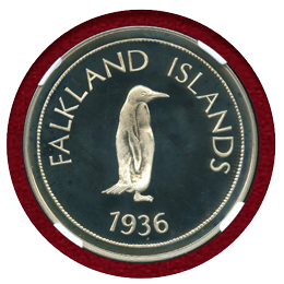  フォークランド諸島他(1936) ファンタジークラウン貨 エドワード8世 NGC 3枚セット