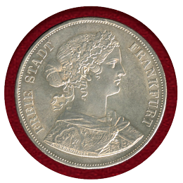 ドイツ フランクフルト 1866年 2ターラー 銀貨 フランコニア