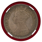 【SOLD】イギリス 1873年 銀貨 ヴィクトリア女王 フローリン(2S)NGC MS63