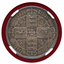 【SOLD】イギリス 1873年 銀貨 ヴィクトリア女王 フローリン(2S)NGC MS63