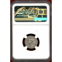 ローマ帝国 27BC-AD14 デナリウス 銀貨 アウグストゥス NGC AU