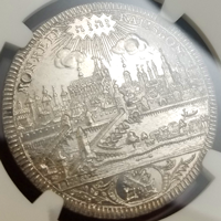 【SOLD】ドイツ レーゲンスブルク ND(1745年) 1/2ターラー 銀貨 都市景観 MS61