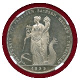 ドイツ バイエルン 1833年 ターラー 銀貨 関税同盟 NGC MS61