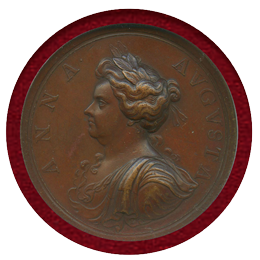 イギリス 1711年 銅メダル アン女王 ブシャン包囲戦 NGC AU58BN