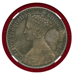イギリス 1847年 銀貨 ゴシッククラウン UNDECIMO NGC PF64