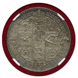 イギリス 1847年 銀貨 ゴシッククラウン UNDECIMO NGC PF64