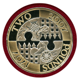 イギリス 2007年 2ポンド銀貨 連合法300周年記念 PCGS PR67DCAM