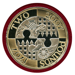 イギリス 2007年 2ポンド銀貨 連合法300周年記念 PCGS PR67DCAM