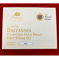 イギリス 2012年 金貨 ブリタニア 4枚セット PCGS PR70DCAM FS