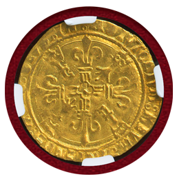 フランス (1515-47) エキュドール金貨 フランソワ1世 NGC MS64
