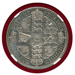 【SOLD】イギリス 1847年 銀貨 ゴシッククラウン プレーンエッジ NGC PF60