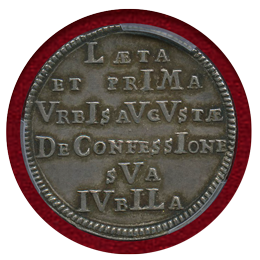 ドイツ アウグスブルク 1730年 パターンダカット銀貨 都市景観 PCGS SP62