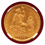 ペルー 1965年 50ソル 金貨 女神座像 NGC MS65
