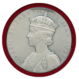 イギリス 1937年 銀メダル ジョージ6世戴冠記念 PCGS SP64