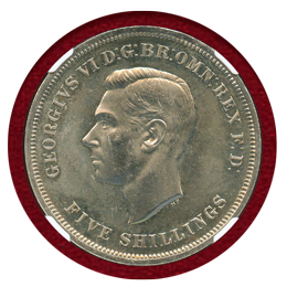 イギリス 1951年 クラウン 白銅貨 英国フェスタ ジョージ6世 NGC PL65