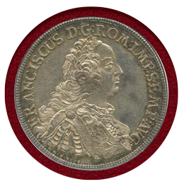 ドイツ レーゲンスブルク 1756 ICB ターラー銀貨 都市景観 NGC MS62