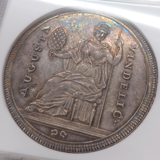 ドイツ アウグスブルク 1745 IT ターラー 銀貨 女神座像 NGC MS62
