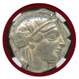 古代ギリシャ アッティカ アテネ 455-440BC 4ドラクマ フクロウ AU