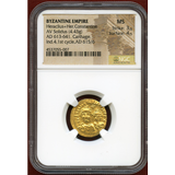 ビザンチン帝国 613-641 ソリダス金貨 ヘラクレイオス&コンスタンティ ヌス NGC MS